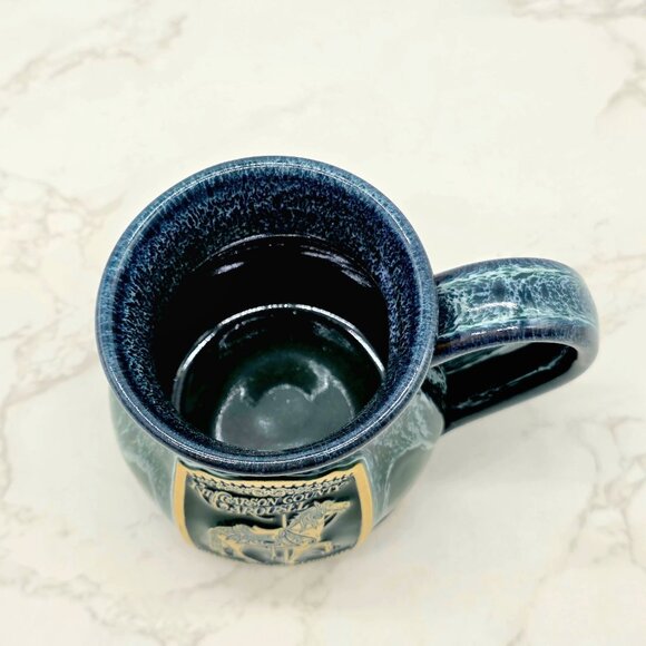 Deneen Pottery Mug Kit Carson County Carousel Horse Colorado Green Drip USA New - Picture 3 of 7